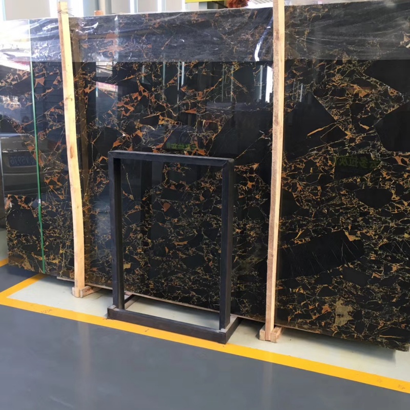 China gold portoro marble slabs
