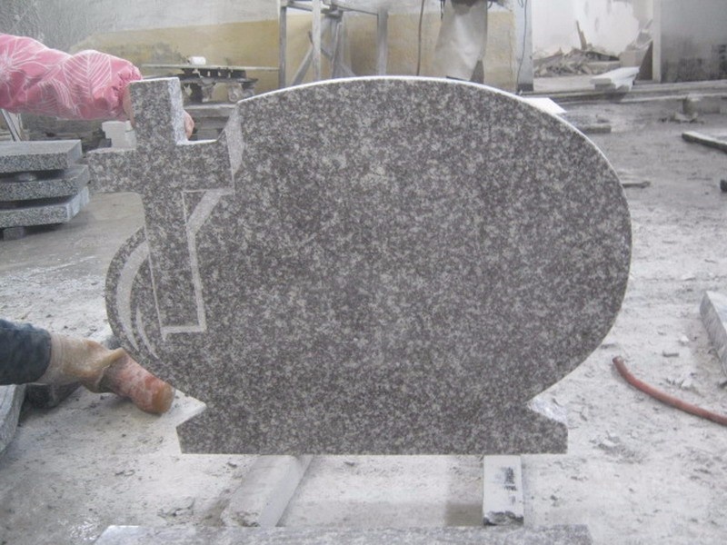 Cheap G664 granite tombstone manufacturers PL012