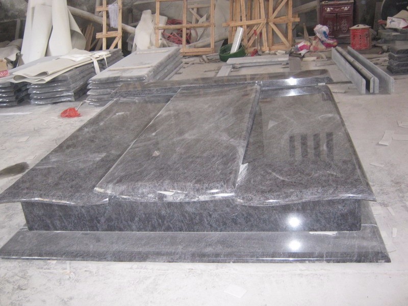 Bahama Blue Granite Personalized family monuments PL023