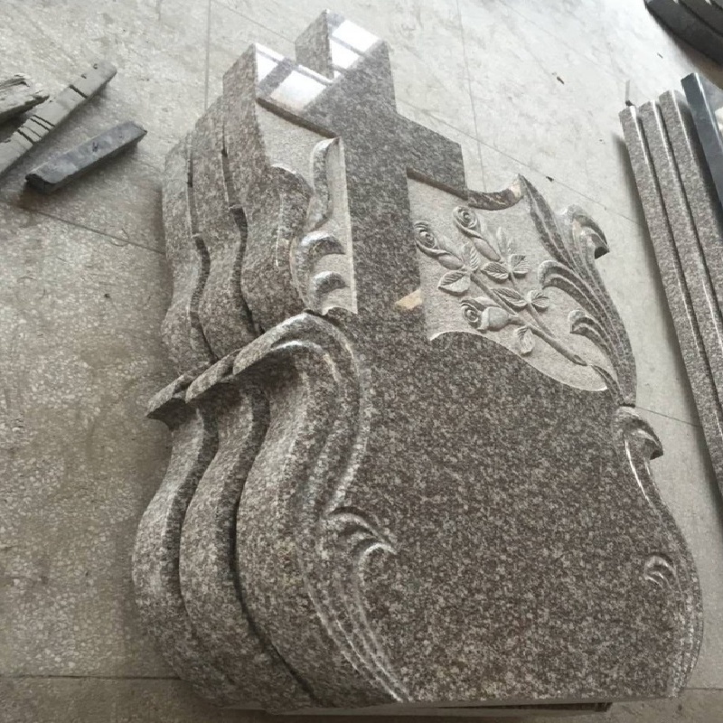 G664 Granite Artisanal Romanian Tombstone RO005