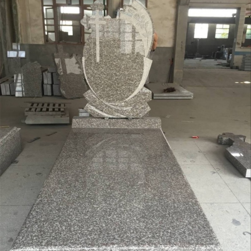 G664 Granite Premium Romanian-Style Memorial Tombstones RO002