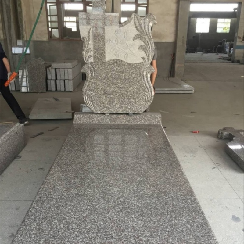 G664 Granite Upright tombstone supplier RO007