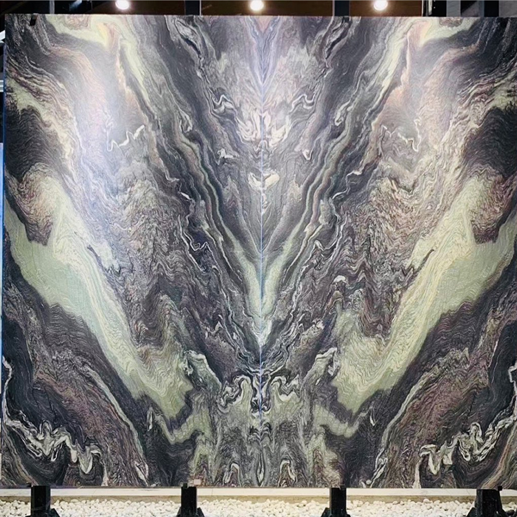 Kinawa Violet Landscape Purple Marble Slab