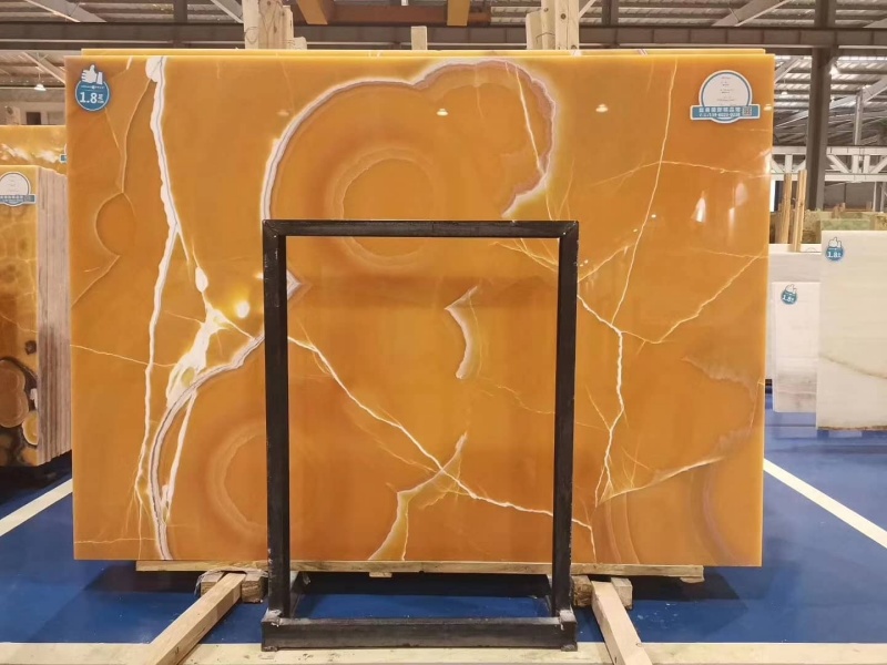 orange onyx slabs